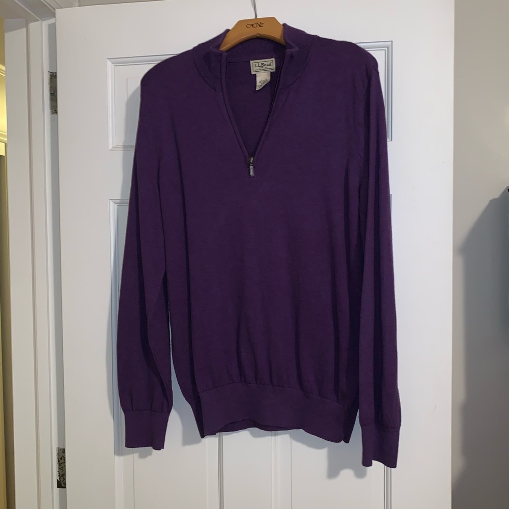 Men’s Lands End Cashmere Quarter Zip Pull Over